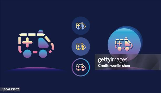 ambulance icon illustration. - smash computer stock illustrations