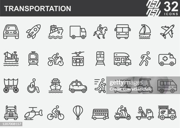 symbole für transportlinien - cruise and motorbike and ship stock-grafiken, -clipart, -cartoons und -symbole