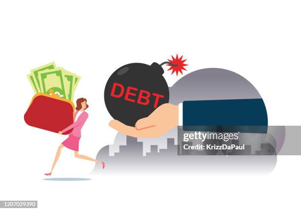 debt - employee needs stock illustrations