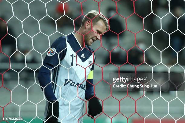 Nils Ola Toivonen of Melbourne Victory reacts during the AFC Champions League Group E match between FC Seoul and Melbourne Victory at the Seoul World...