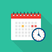 Appointment Calendar Flat Icon Design