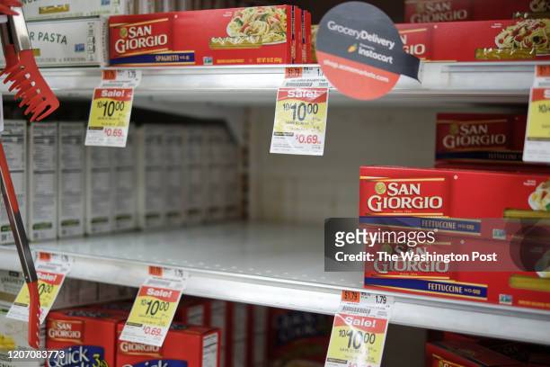 Grocery store in the containment zone in New Rochelle, New York on Wednesday, March 11, 2020.
