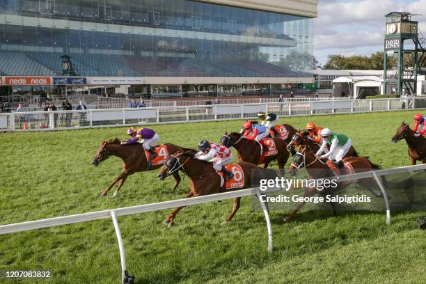 Guizot ridden by Linda Meech wins the Neds Anniversary Vase at Caulfield Racecourse on March 14, 2020 in Caulfield, Australia.