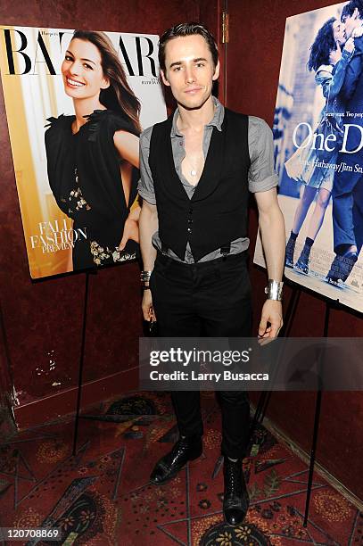 Reeve Carney attends the "One Day" premiere after party at the Russian Tea Room on August 8, 2011 in New York City.