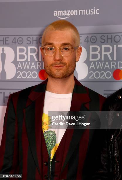 Dan Smith attends The BRIT Awards 2020 at The O2 Arena on February 18, 2020 in London, England.
