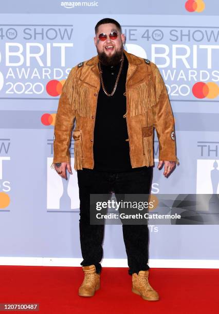 Rag'n'Bone Man attends The BRIT Awards 2020 at The O2 Arena on February 18, 2020 in London, England.