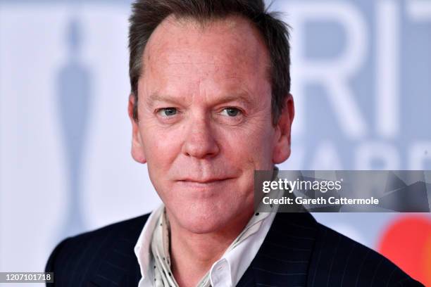 Kiefer Sutherland attends The BRIT Awards 2020 at The O2 Arena on February 18, 2020 in London, England.