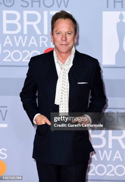 Kiefer Sutherland attends The BRIT Awards 2020 at The O2 Arena on February 18, 2020 in London, England.