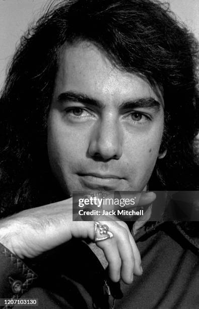 Close-up of American musician and actor Neil Diamond prior to his one?man show at the Winter Garden, New York, New York, October 1972.