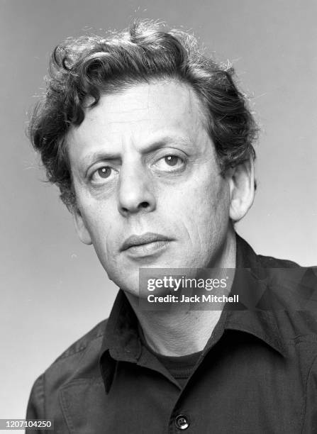 Portrait of American Classical and Minimalist composer Philip Glass, New York, New York, April 30, 1984.