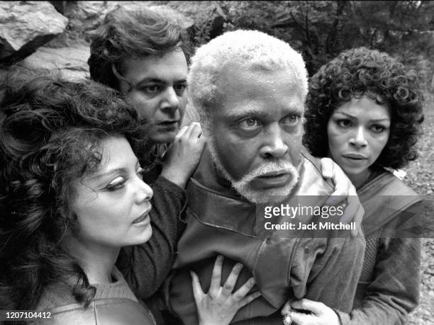 American actor James Earl Jones in the titular role of Joseph Papp's New York Shakespeare Festival production of 'King Lear' in Central Park, New...