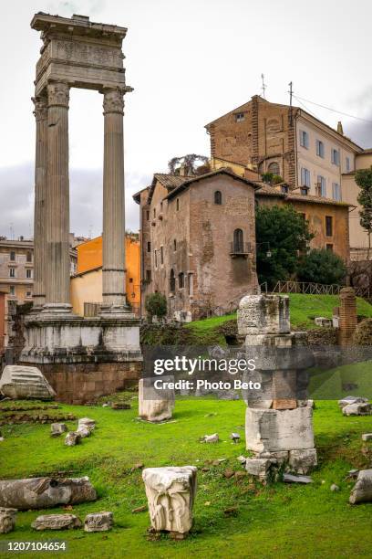 A view of the archaeological area of the Theatre of Marcellus in Rome