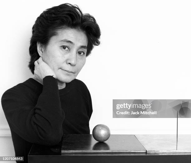 Portrait of musician and multimedia artist Yoko Ono, January 12, 1985.