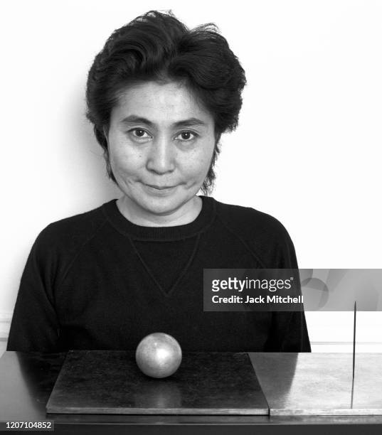Portrait of musician and multimedia artist Yoko Ono, January 12, 1985.