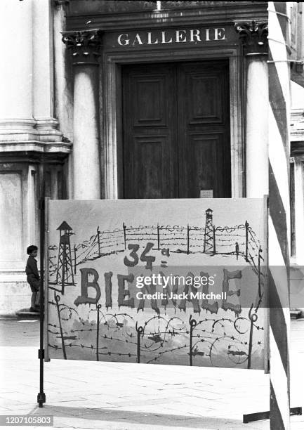 The entrance to the 34th Venice Biennale, Italy, June 1968.