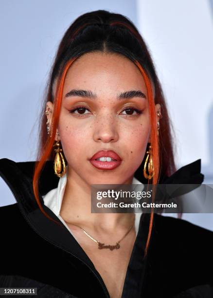 Twigs attends The BRIT Awards 2020 at The O2 Arena on February 18, 2020 in London, England.