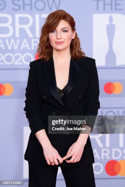 Alice Levine attends The BRIT Awards 2020 at The O2 Arena on February 18, 2020 in London, England.