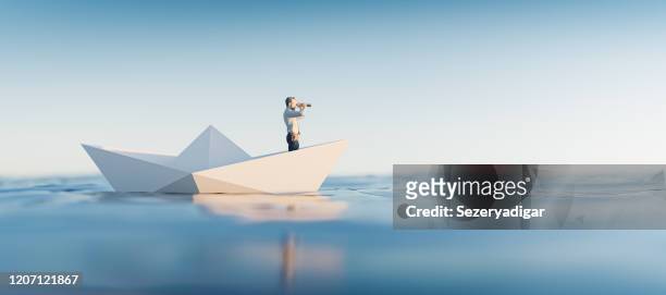 looking, 3d render - leadership concepts stock pictures, royalty-free photos & images