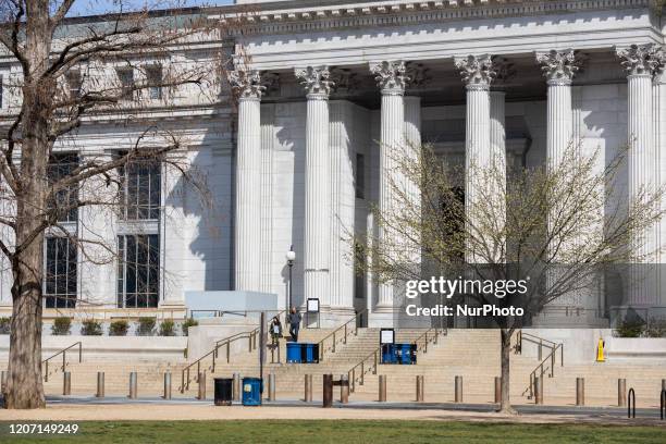 The National Museum of Natural History is seen closed due to the COVID-19 outbreak starting Saturday, March 14. This decision was made in an effort...