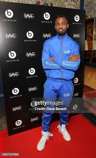 Dave attends BRIT Awards After Party With Beats By Dr.Dre at The Scotch of St James on February 18, 2020 in London, England.