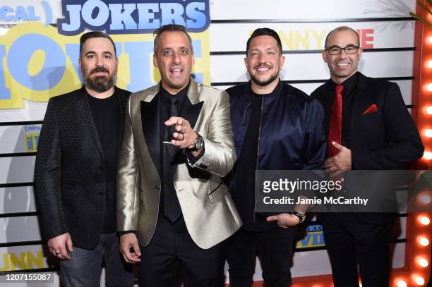 Brian Quinn, Joe Gatto, Sal Vulcano and James Murray attend the screening of "Impractical Jokers: The Movie" at AMC Lincoln Square Theater on...
