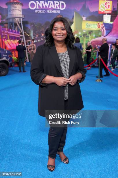 Octavia Spencer attends the Premiere of Disney and Pixar's "Onward" on February 18, 2020 in Hollywood, California.