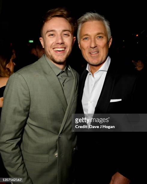 Roman Kemp and Martin Kemp attend the Sony BRITs after-party at The Standard on February 18, 2020 in London, England.
