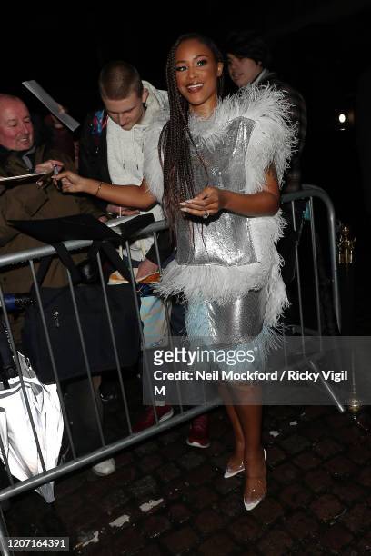 Eve attends a Warner Records BRIT Awards 2020 after party at Chiltern Firehouse on February 18, 2020 in London, England.