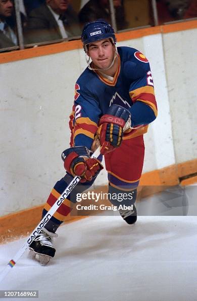 Joe Cirella of the Colorado Rockies skates against the Toronto Maple ...