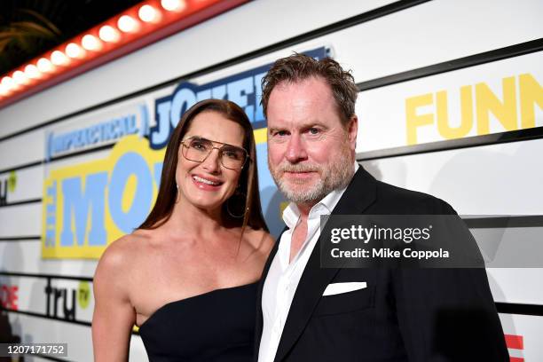 Brooke Shields and Chris Henchy attend the Impractical Jokers: The Movie Premiere Screening and Party on February 18, 2020 in New York City. 739100