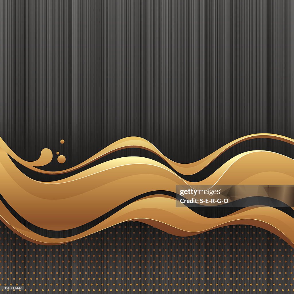 Vector Stream Waves On Metal Texture Background High-Res Vector Graphic ...