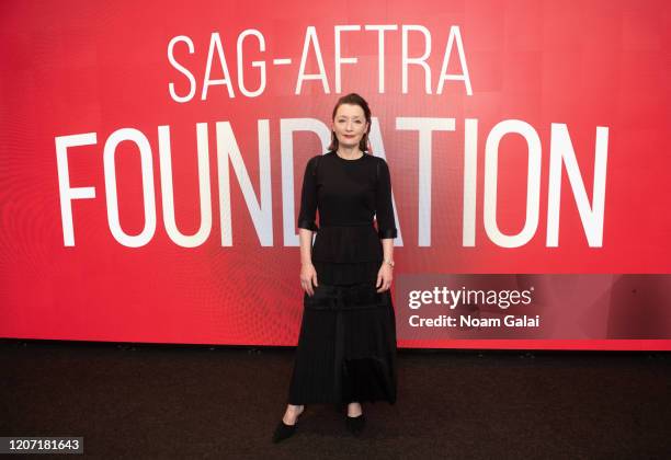 Lesley Manville attends a career retrospective conversation at SAG-AFTRA Foundation at The Robin Williams Center on February 18, 2020 in New York...