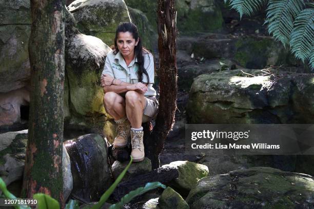 Zoo keeper Claudia Bianchi works in the platypus enclosure at Taronga Zoo on February 19, 2020 in Sydney, Australia. Taronga Zoo is currently caring...