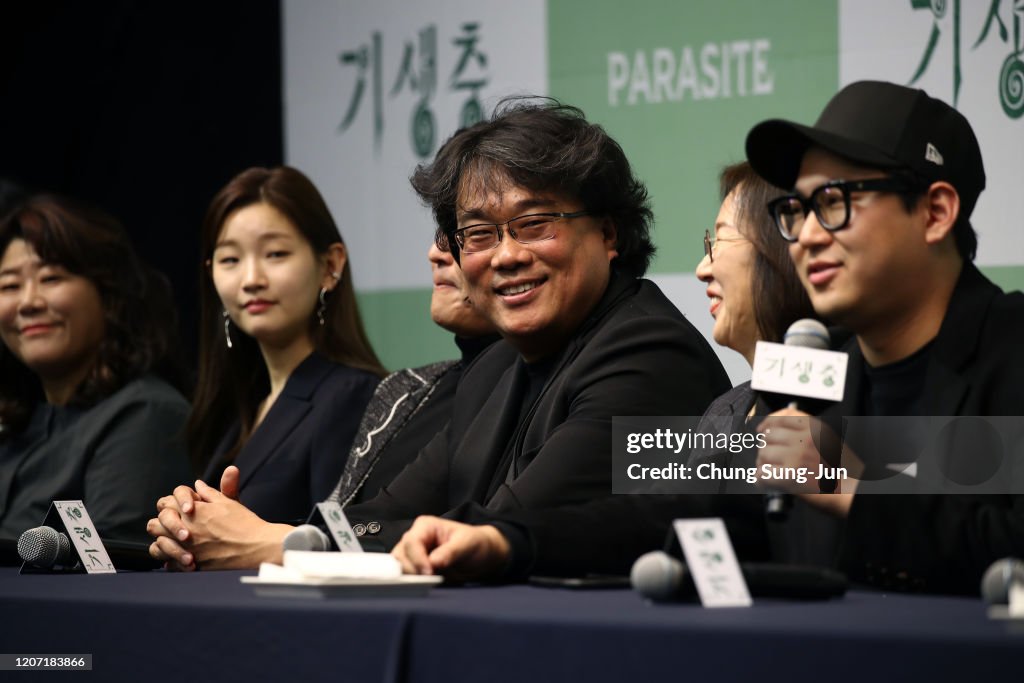 'Parasite' Cast And Crew Hold Press Conference In Seoul