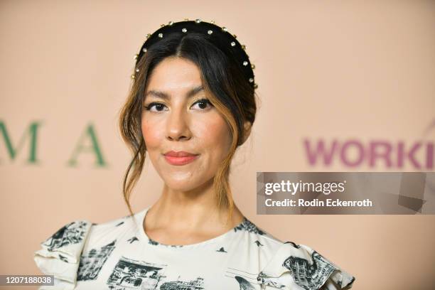 Stephanie Beatriz attends the premiere of Focus Features' "Emma." at DGA Theater on February 18, 2020 in Los Angeles, California.