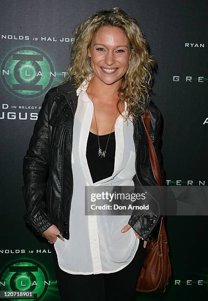 Lisa Gormely arrives at the "Green Lantern" Australian premiere on August 9, 2011 in Sydney, Australia.