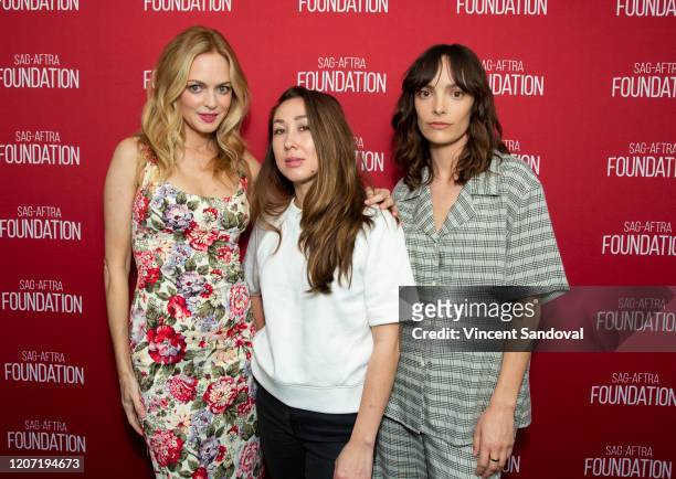 Actress Heather Graham, Director Aisling Chin-Yee and Actress Jodi Balfour attend SAG-AFTRA Foundation Conversations presents "The Rest Of Us" at...