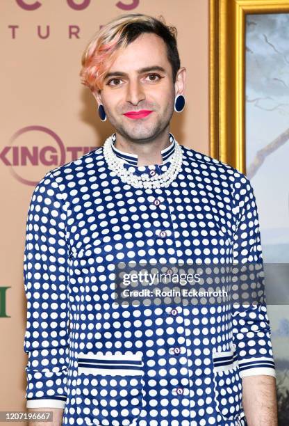 Jacob Tobia attends the premiere of Focus Features' "Emma." at DGA Theater on February 18, 2020 in Los Angeles, California.
