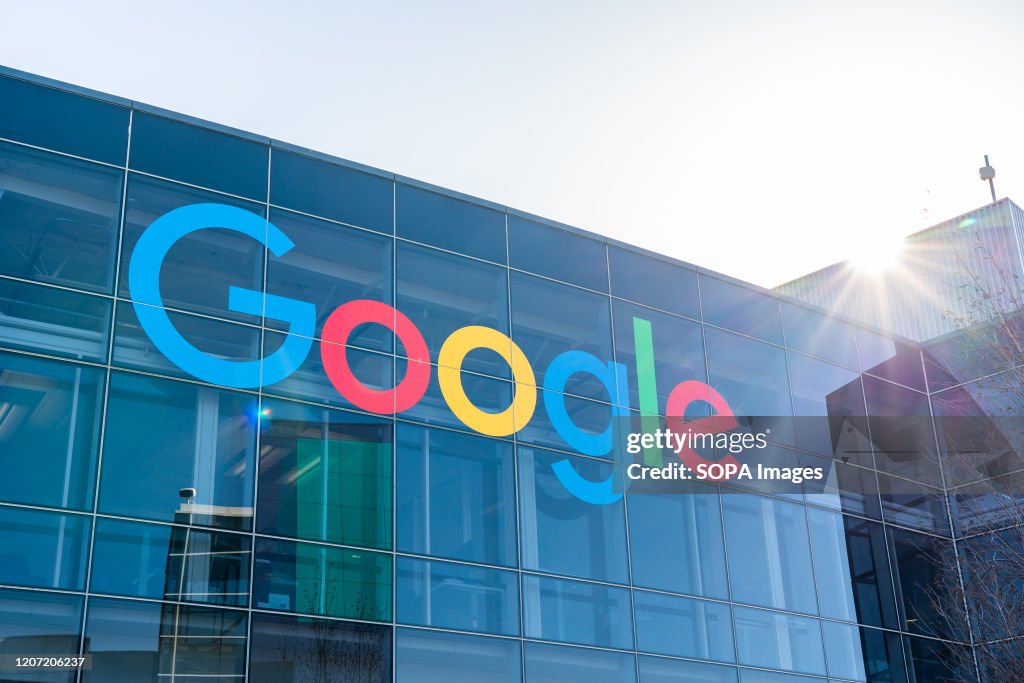 American multinational technology company Google logo seen...