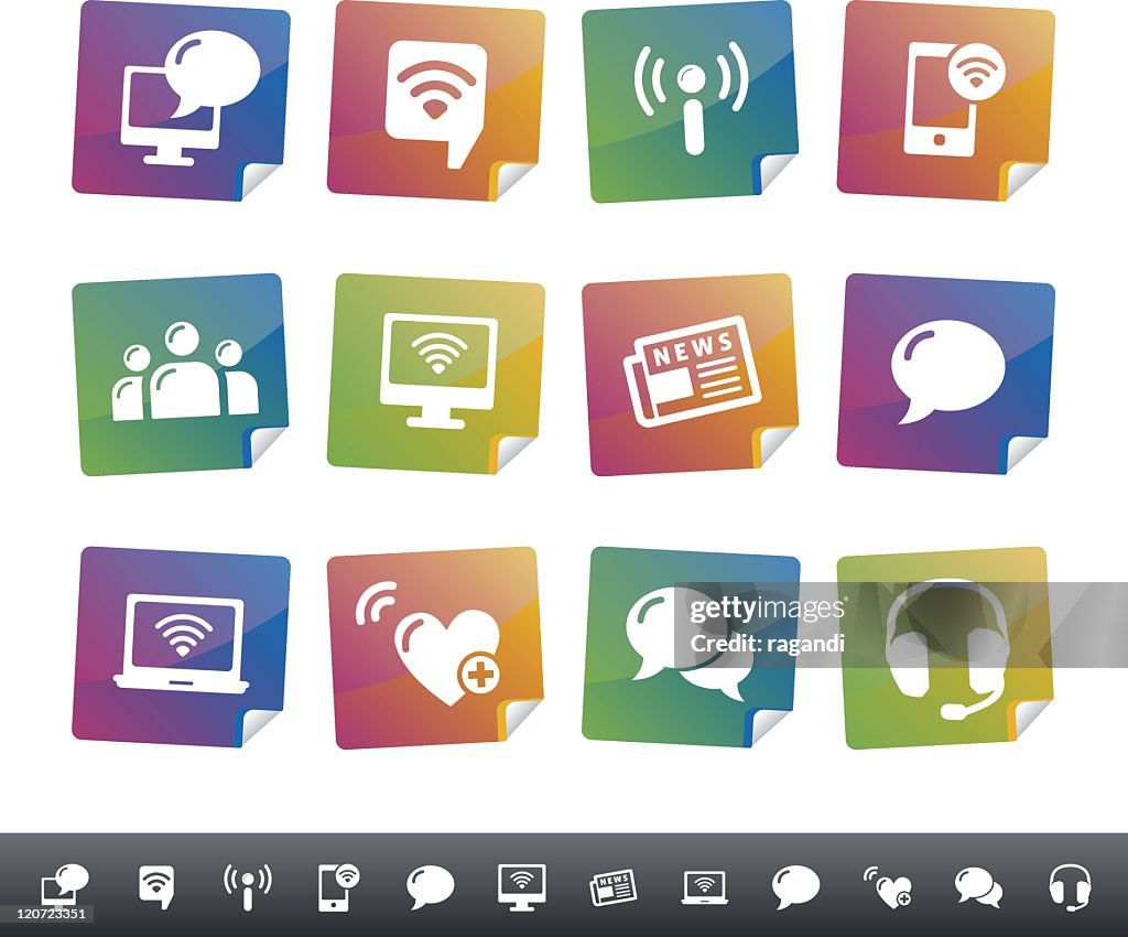 Web & Internet Icons | Colorful Stickers