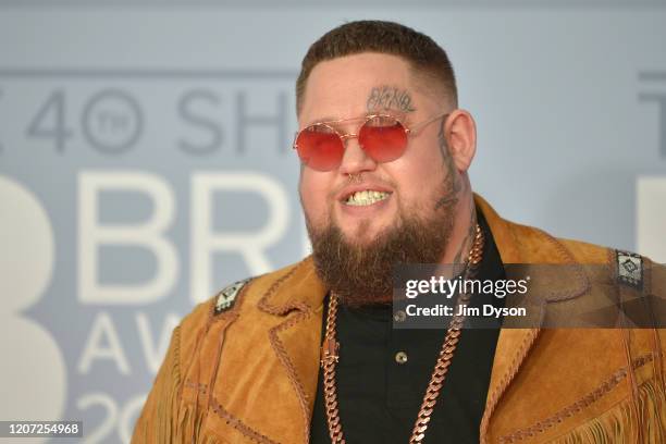 Rag'n'Bone Man attends The BRIT Awards 2020 at The O2 Arena on February 18, 2020 in London, England.