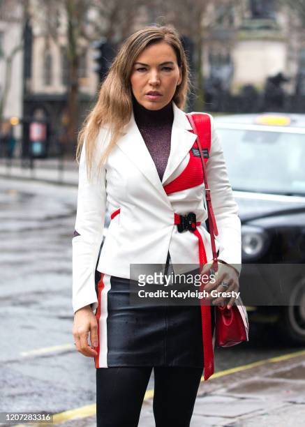 Galina Antonova during London Fashion Week February 2020 on February 16, 2020 in London, England.