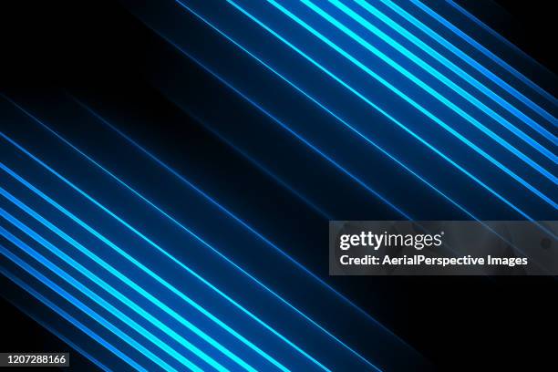 neon blue lightning background - efeito de luz imagens e fotografias de stock