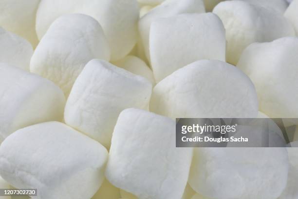 lots of little marshmallows - chewy stock pictures, royalty-free photos & images
