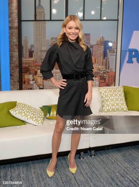Kelly Ripa visits People Now on February 19, 2020 in New York, United States.