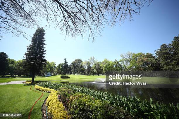 General view of the 6th hole ahead of World Golf Championships-Mexico Championship at Club de Golf Chapultepec on February 19, 2020 in Mexico City,...