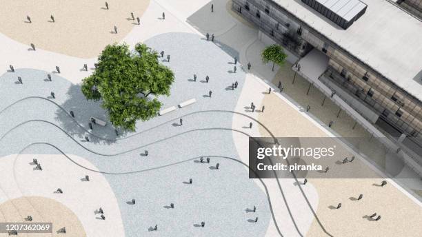 high angle view of a modern urban environment - the new school stock pictures, royalty-free photos & images