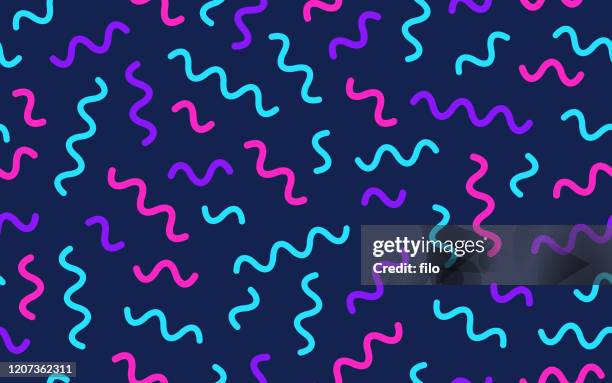 nahtlose abstrakte squiggle line hintergrund - zigzag stock-grafiken, -clipart, -cartoons und -symbole