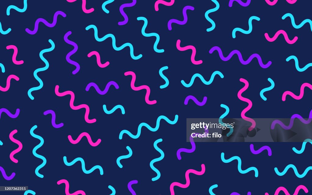 Seamless Abstract Squiggle Line Background