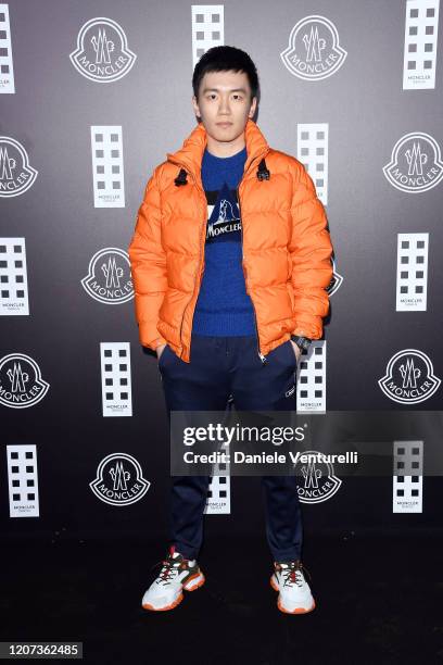 Steven Zhang attends the Moncler fashion show on February 19, 2020 in Milan, Italy.